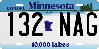 MN license plate 132NAG