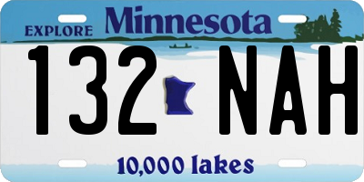 MN license plate 132NAH