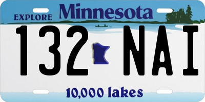 MN license plate 132NAI