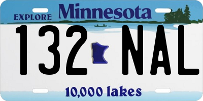 MN license plate 132NAL
