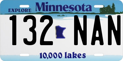 MN license plate 132NAN
