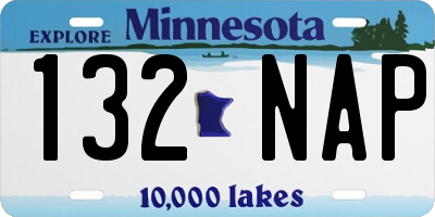 MN license plate 132NAP