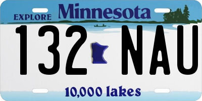MN license plate 132NAU