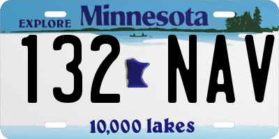 MN license plate 132NAV