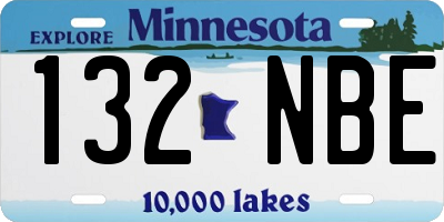MN license plate 132NBE
