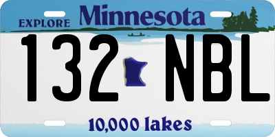 MN license plate 132NBL