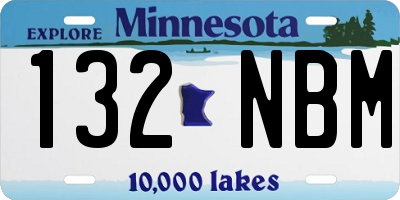 MN license plate 132NBM