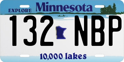 MN license plate 132NBP