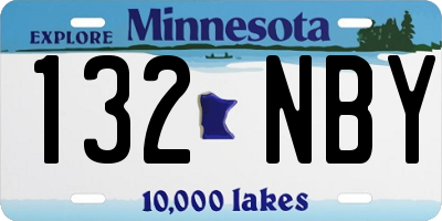 MN license plate 132NBY