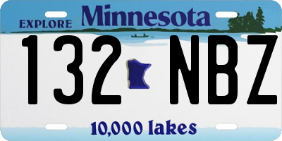 MN license plate 132NBZ