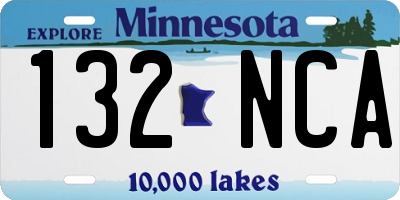 MN license plate 132NCA