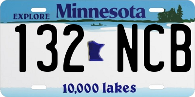 MN license plate 132NCB