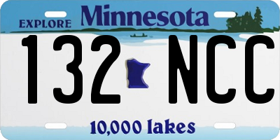 MN license plate 132NCC