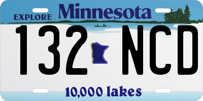 MN license plate 132NCD
