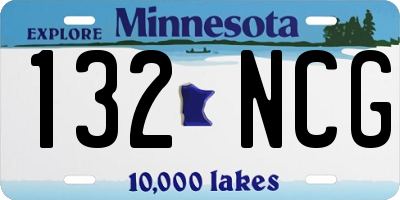 MN license plate 132NCG