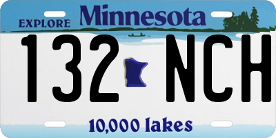 MN license plate 132NCH