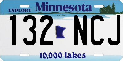 MN license plate 132NCJ