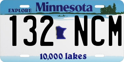 MN license plate 132NCM