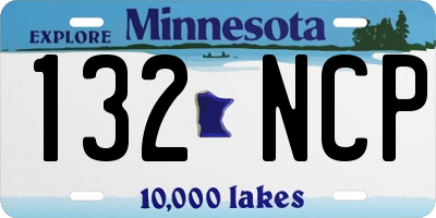 MN license plate 132NCP