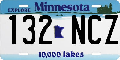 MN license plate 132NCZ