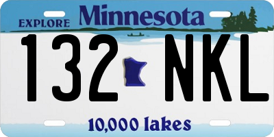 MN license plate 132NKL