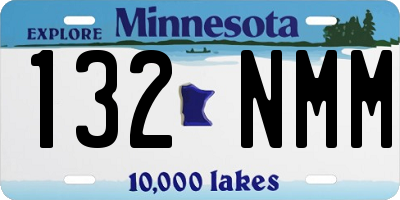 MN license plate 132NMM