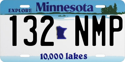 MN license plate 132NMP
