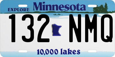 MN license plate 132NMQ