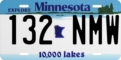MN license plate 132NMW