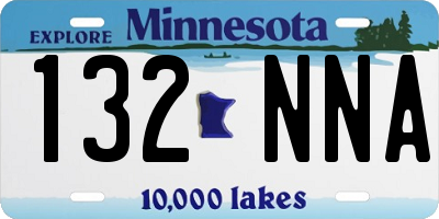 MN license plate 132NNA