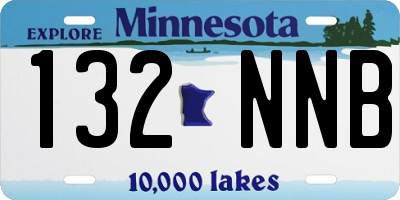 MN license plate 132NNB