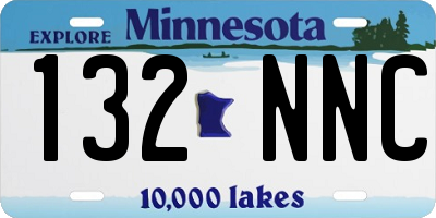 MN license plate 132NNC