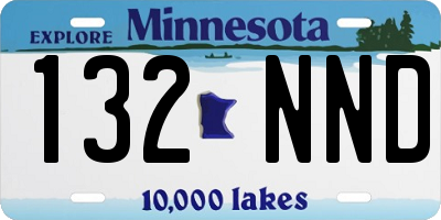 MN license plate 132NND