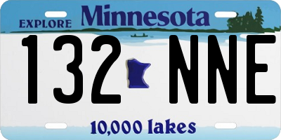 MN license plate 132NNE