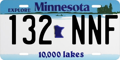 MN license plate 132NNF