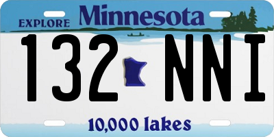 MN license plate 132NNI