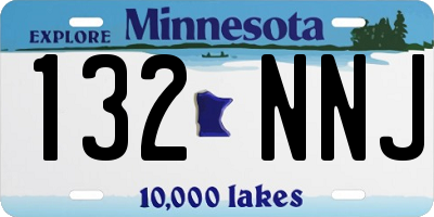 MN license plate 132NNJ