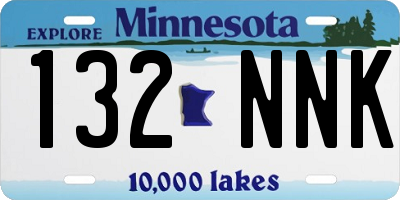 MN license plate 132NNK