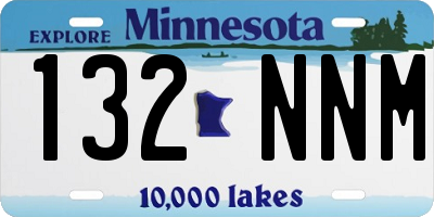 MN license plate 132NNM