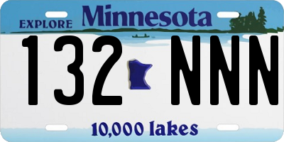 MN license plate 132NNN