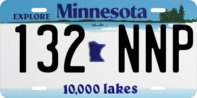 MN license plate 132NNP