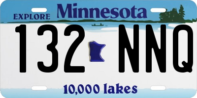 MN license plate 132NNQ