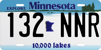 MN license plate 132NNR