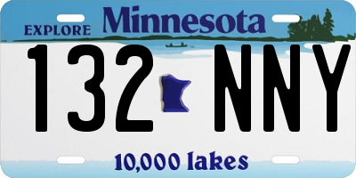 MN license plate 132NNY