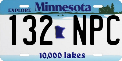 MN license plate 132NPC