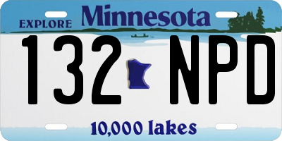 MN license plate 132NPD