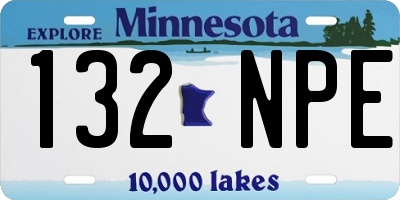 MN license plate 132NPE