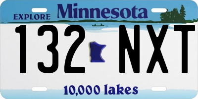 MN license plate 132NXT