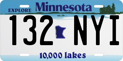 MN license plate 132NYI