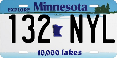MN license plate 132NYL